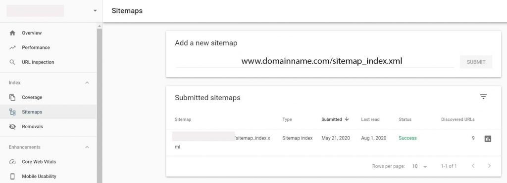 Add a site map to Google