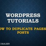 1. How to Duplicate Pages & Posts